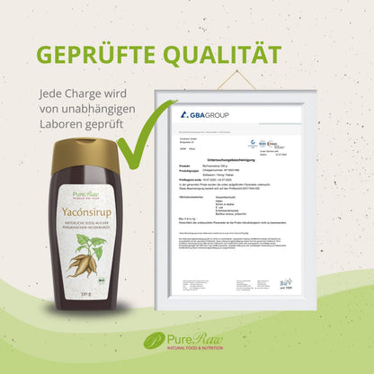 Yacon Sirup - Natürliches Süßungsmittel, vegan, bio