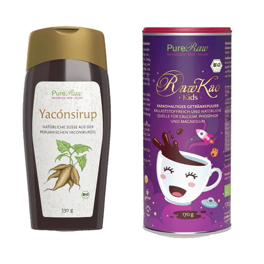Value Pack: RawKao Kids 170 g & Yacón Syrup (Organic) 330 g