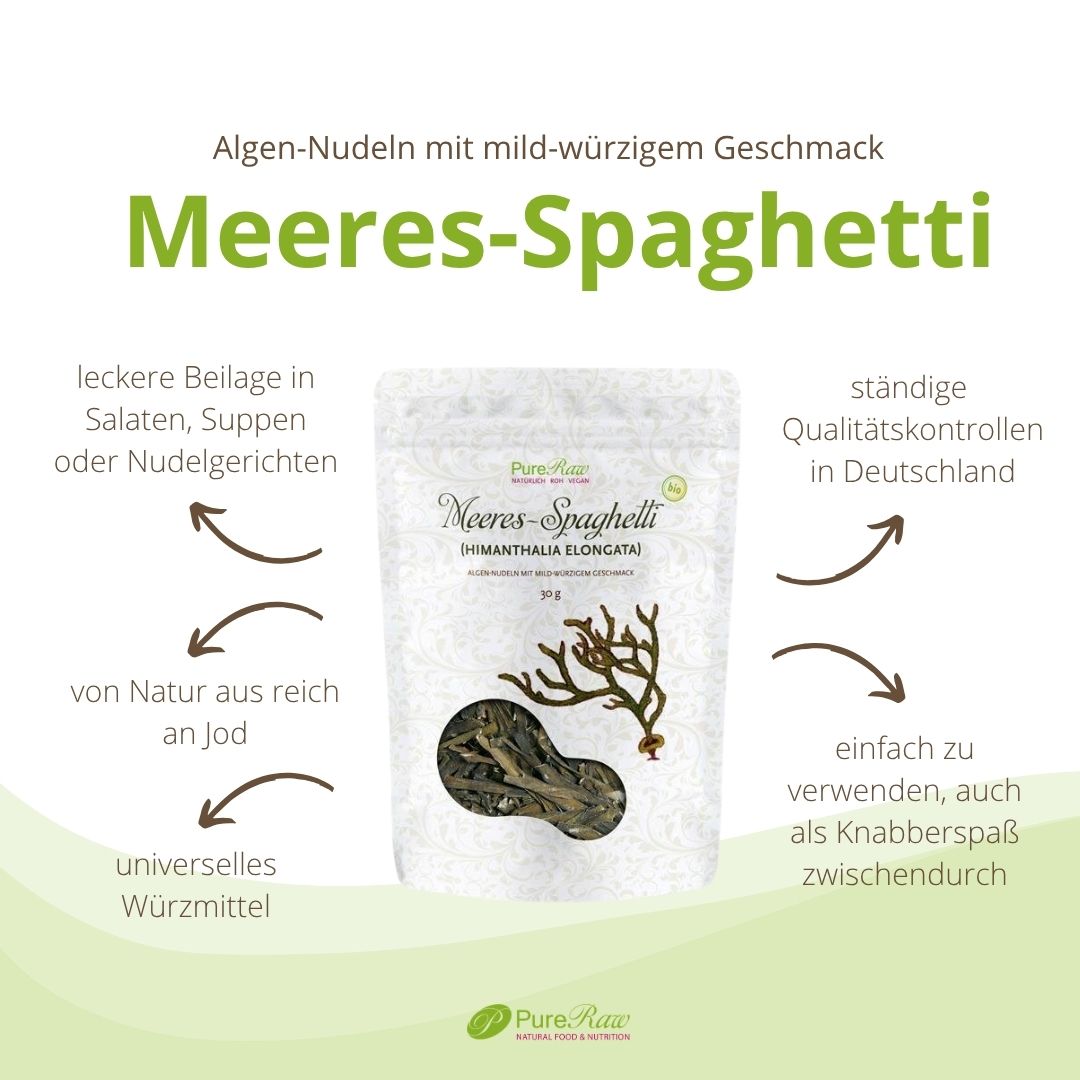 PureRaw Bio Meeres-Spaghetti mit mild-würzigem Geschmack