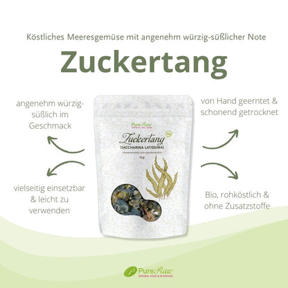 PureRaw Bio Zuckertang mit angenehm würzig-süßlichem Geschmack