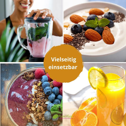 Amalaki Pulver vielseitig verwendbar in Joghurt, Müsli, Saft und Smoothies