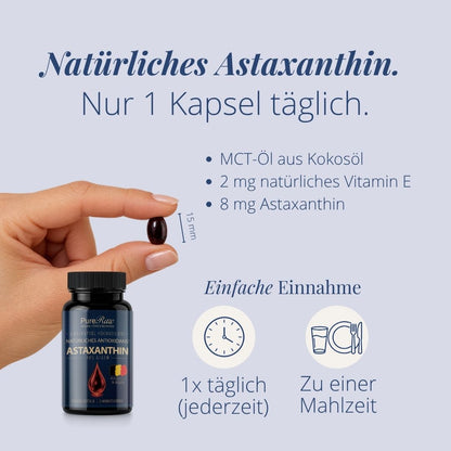PureRaw Astaxanthin – eine Kapsel täglich und einfache Einnahme