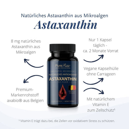 PureRaw Astaxanthin aus Mikroalgen – Produktvorteile und Verzehrhinweise
