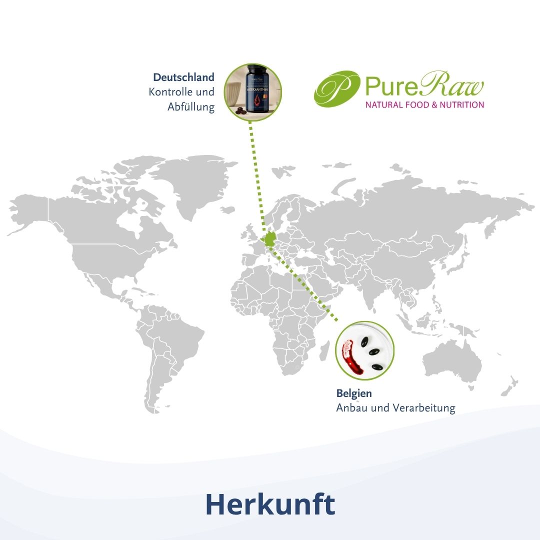 Herkunft des PureRaw Astaxanthins aus kontrollierter Kultivierung