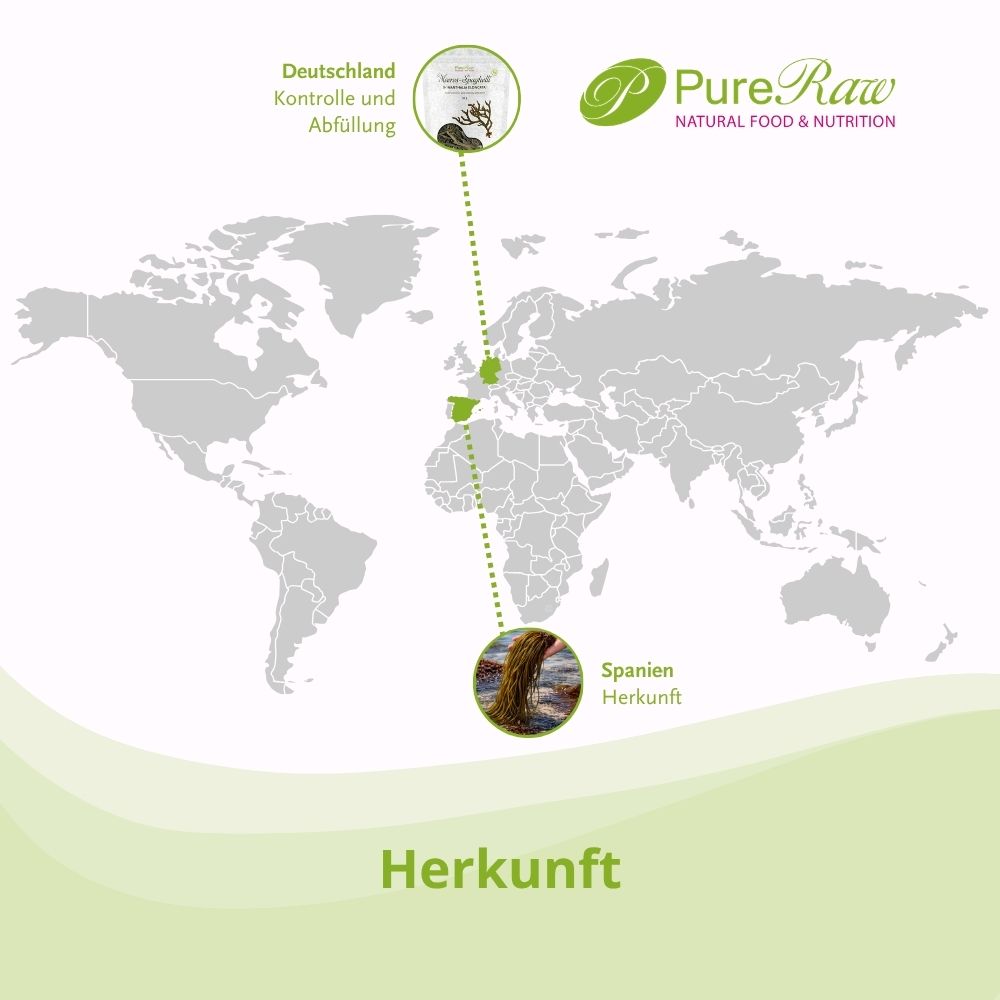 Herkunft der Bio Meeres-Spaghetti aus Spanien