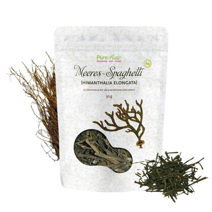 Bio Meeres-Spaghetti von PureRaw mit getrockneten Algen