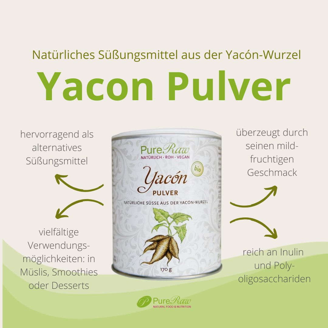 Yacón Pulver als natürliches Süßungsmittel mit mild-fruchtigem Geschmack