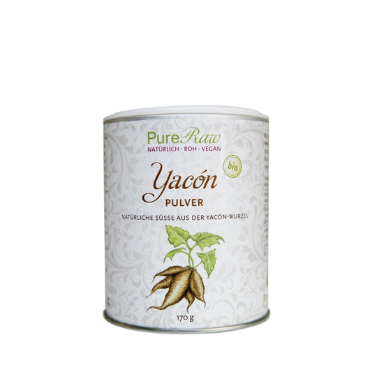 PureRaw Bio Yacón Pulver in Rohkostqualität, 170 g Dose