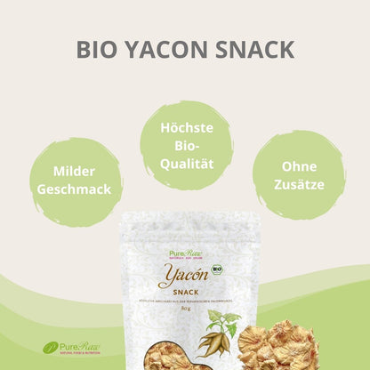 Bio Yacon Snack von PureRaw – milder Geschmack, höchste Bio-Qualität und ohne Zusätze