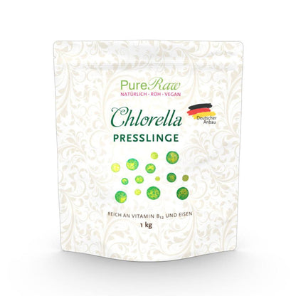 PureRaw Chlorella Presslinge im wiederverschließbaren Standbeutel
