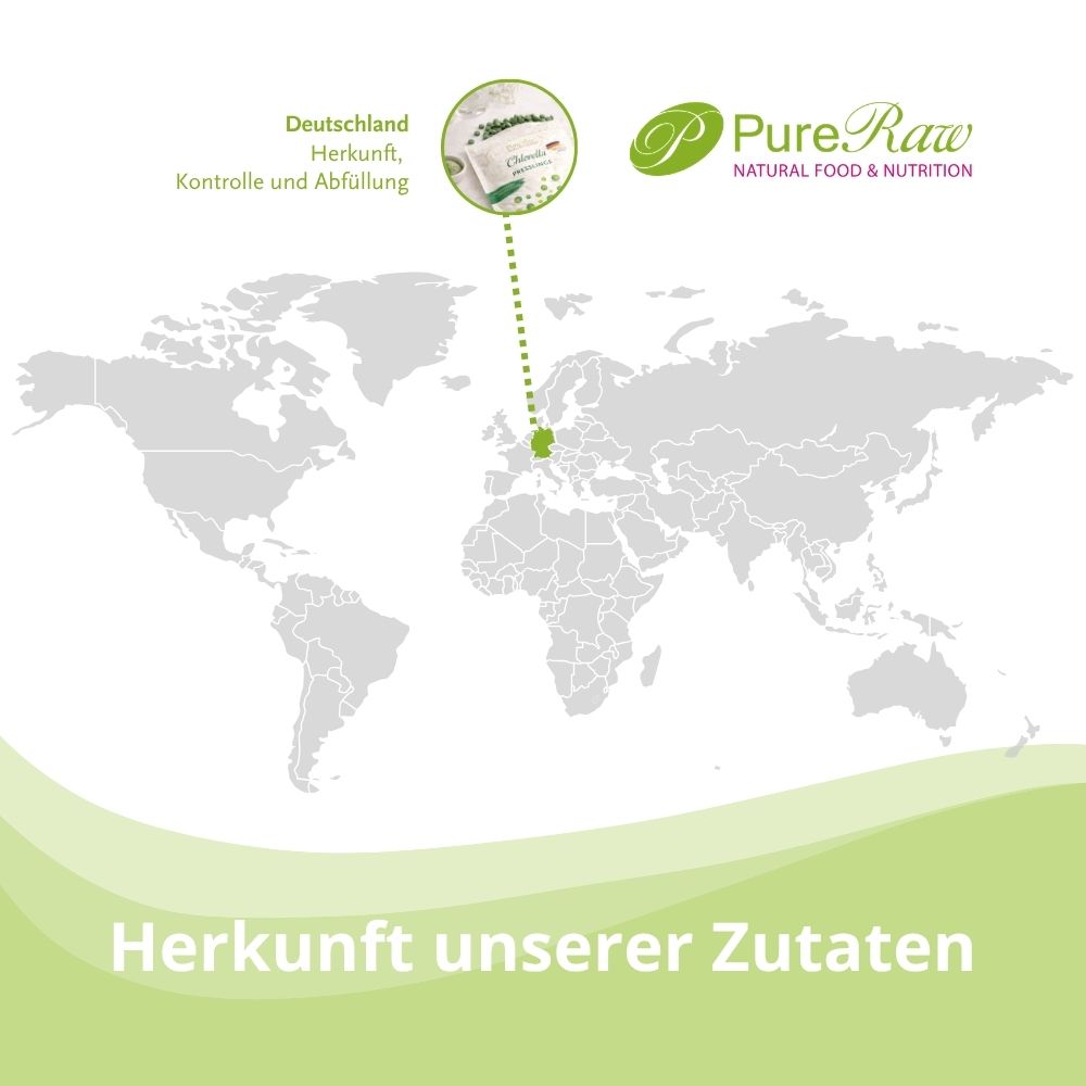 Herkunft von Chlorella und Spirulina für das PureRaw DUO aus Deutschland