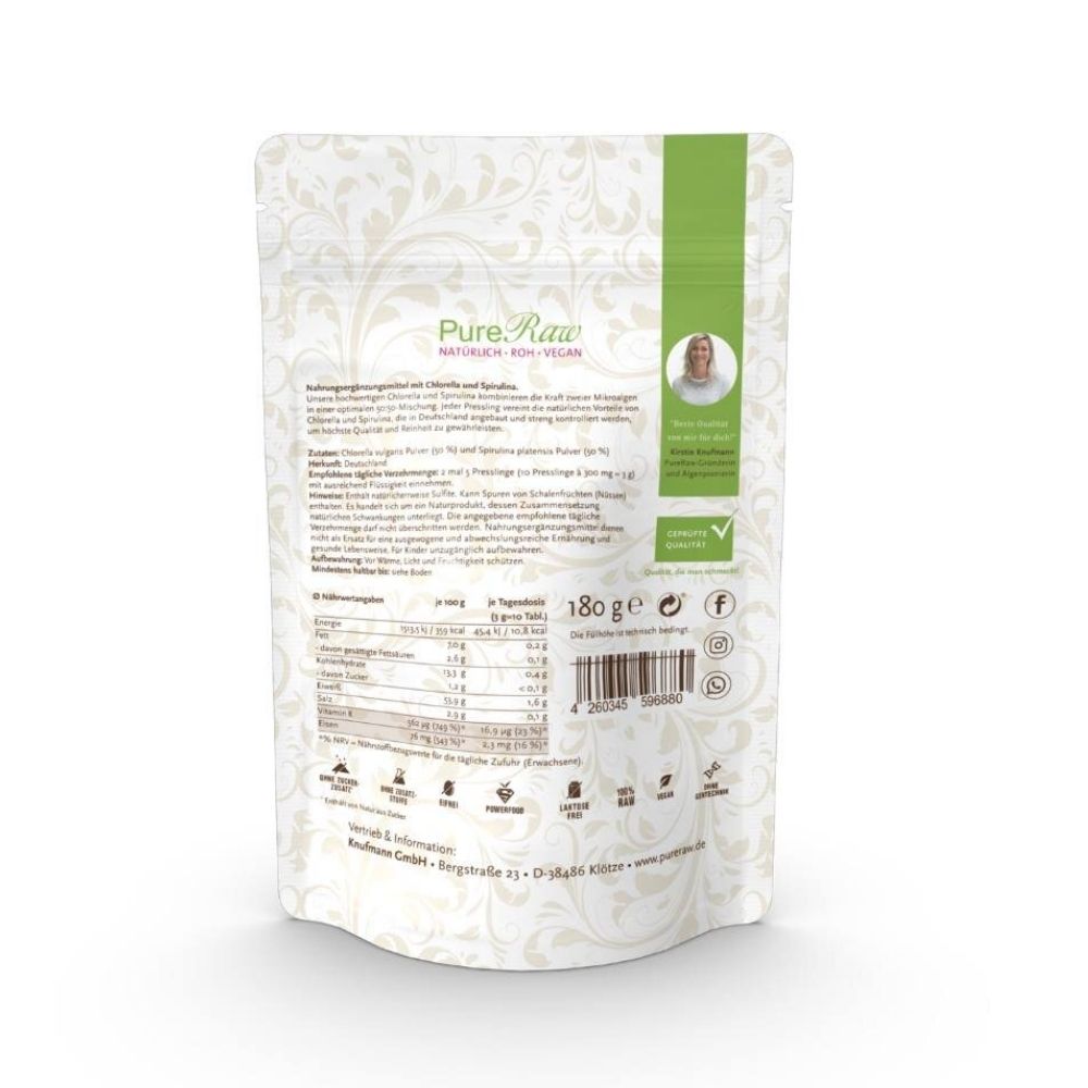 Herkunft von Chlorella und Spirulina für das PureRaw DUO aus Deutschland