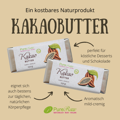 Cocoa butter, Criollo variety (Organic & Raw) 250 g