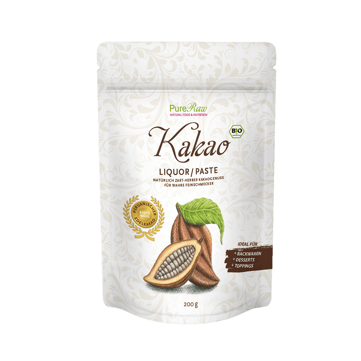 200g Beutel PureRaw Kakao Liqour/Paste
