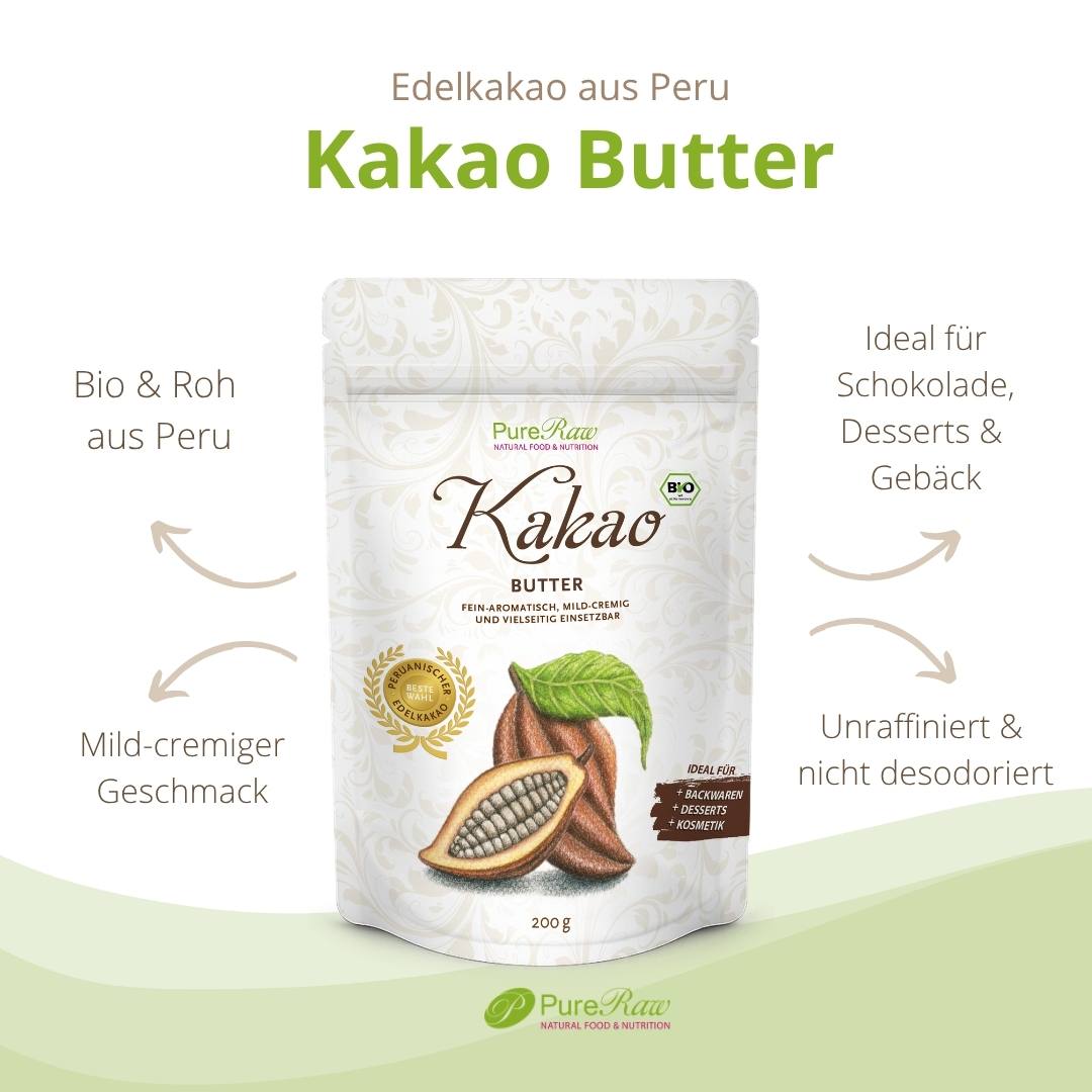 Kakaobutter (Bio & Roh) 200 g