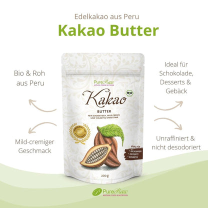 Kakaobutter (Bio & Roh) 200 g