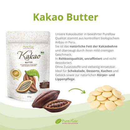Kakaobutter (Bio & Roh) 200 g
