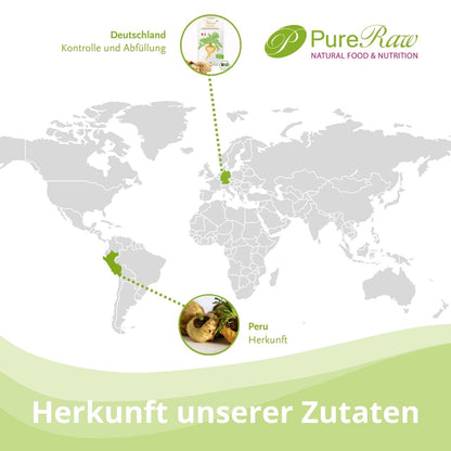 Herkunft der Zutaten des PureRaw Maca Pulvers aus Peru