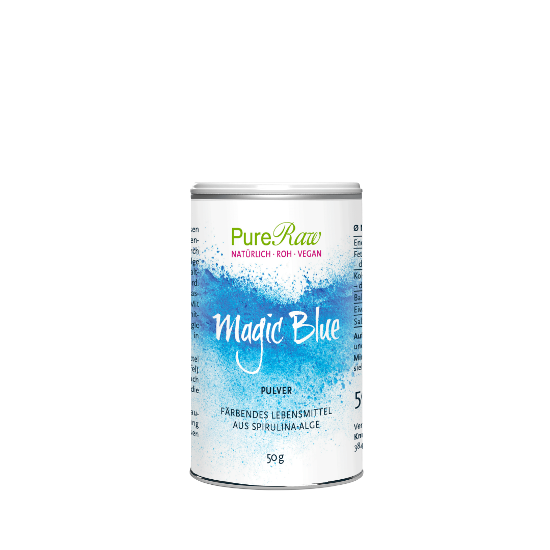 Magic Blue  (färbendes Lebensmittel Pulver aus Spirulina-Alge)