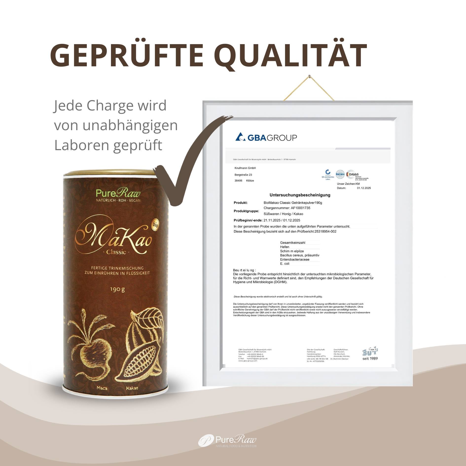 MaKao Dose mit aktuellem Prüfbericht Qualität