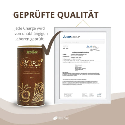 MaKao Dose mit aktuellem Prüfbericht Qualität