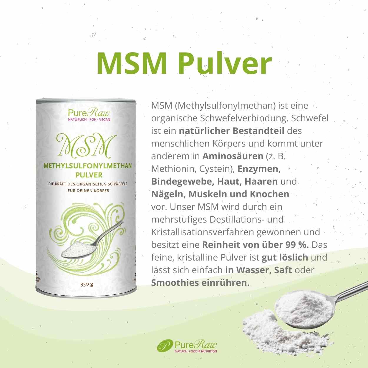 Methylsulfonylmethane (MSM), organic sulfur 350 g
