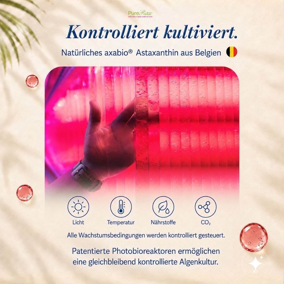 Kontrollierte Kultivierung der Astaxanthin-Mikroalge in Photobioreaktoren