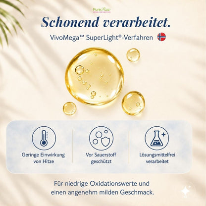 Schonende Verarbeitung des VivoMega Algenöls mit geringer Einwirkung von Hitze und Sauerstoff