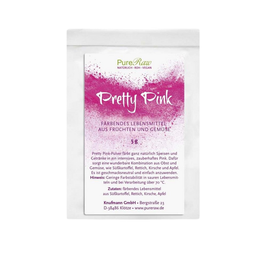 Pretty Pink färbendes Lebensmittel Pulver aus Früchten und Gemüse in 5-g-Portionspackung