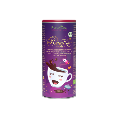 PureRaw RawKao Kids Bio-Trinkschokolade in der 170-g-Dose