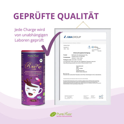 Geprüfte Qualität von RawKao Kids durch unabhängige Laboranalysen