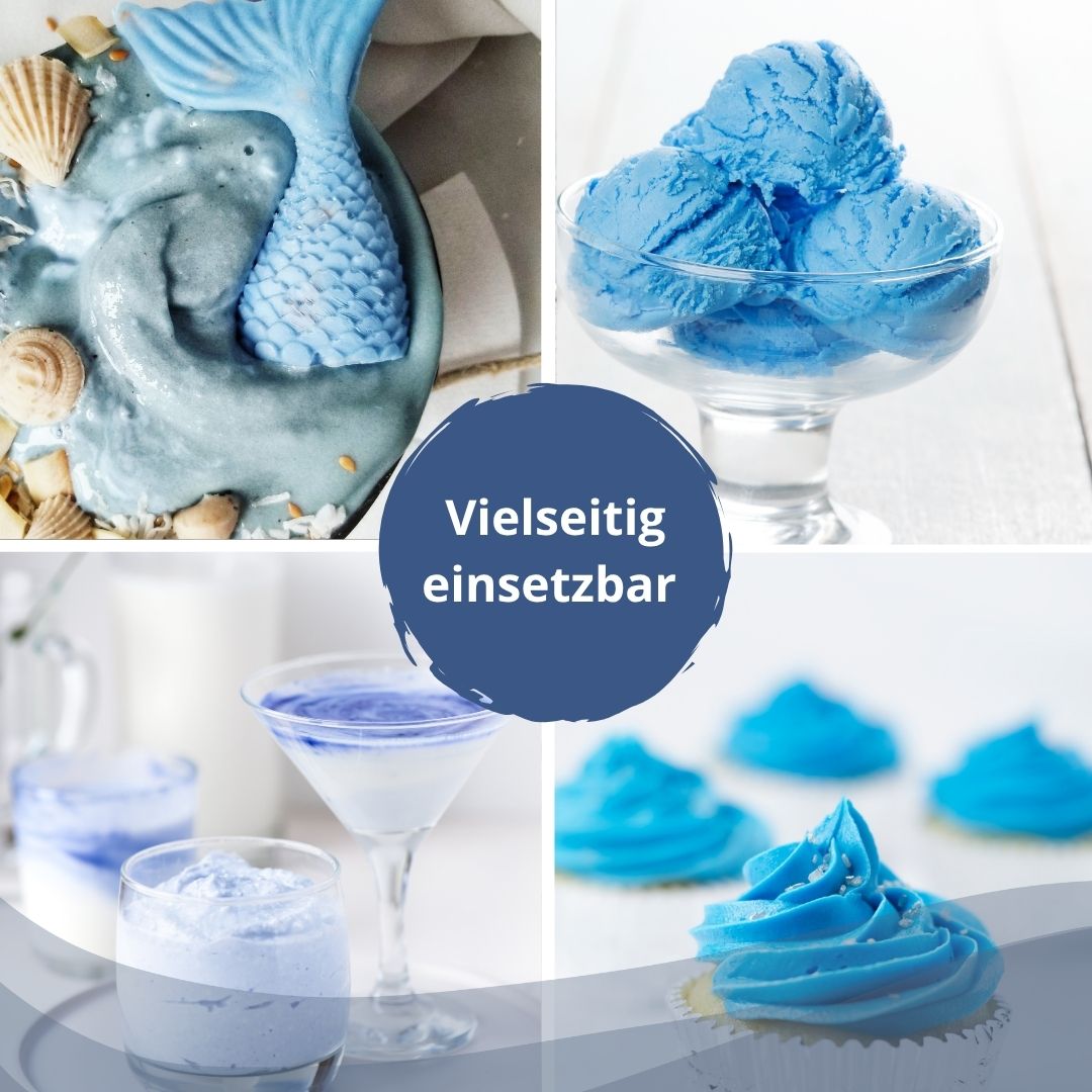 Spirulina Blau vielseitig verwendet für Latte, Bowl, Nicecream und Desserts