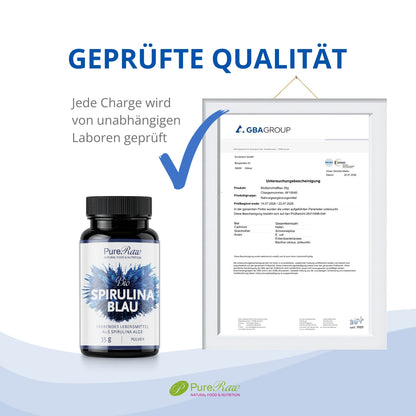 Bio Spirulina Blau Prüfbericht GBA