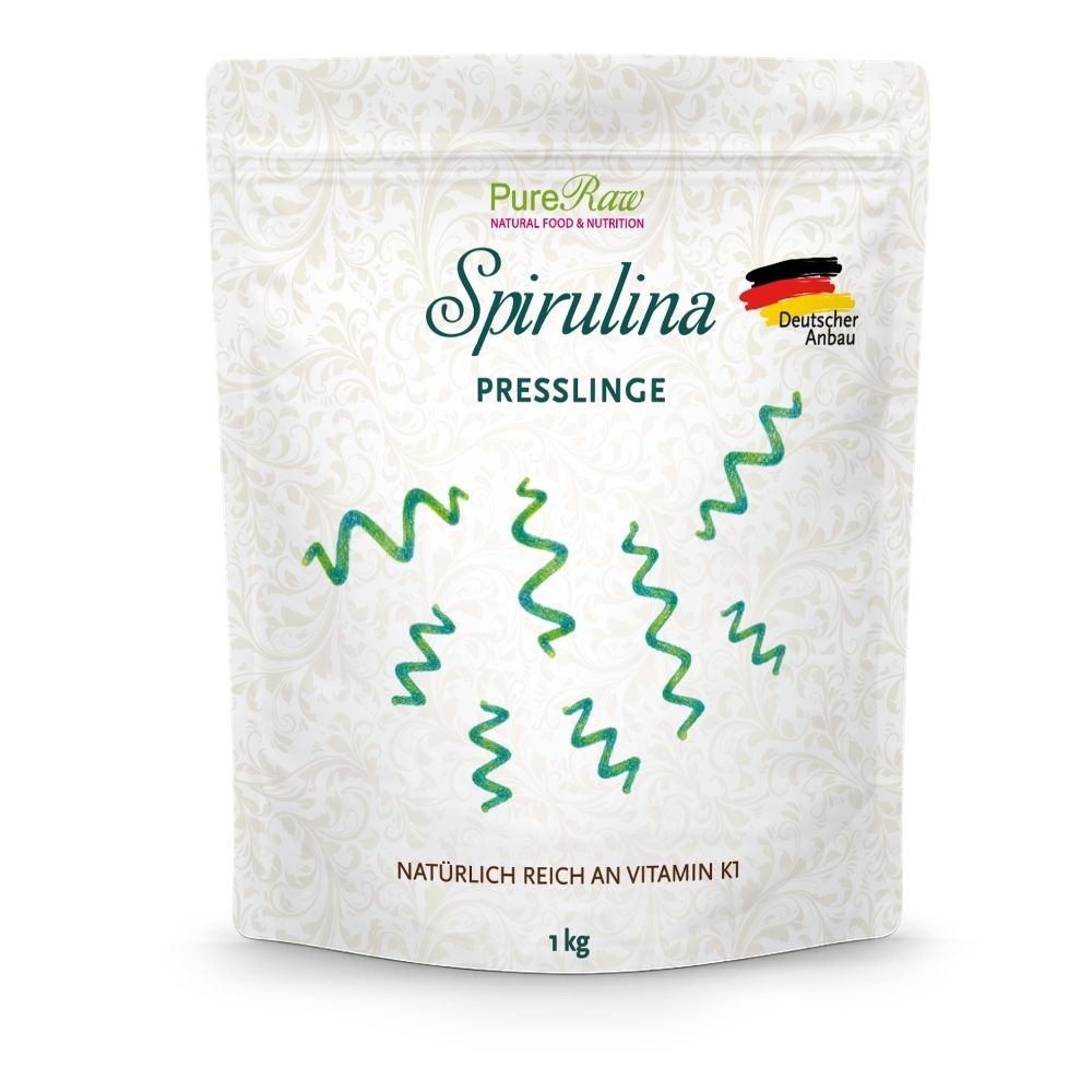 PureRaw Spirulina Presslinge aus Deutschland im 1-kg-Vorratsbeutel
