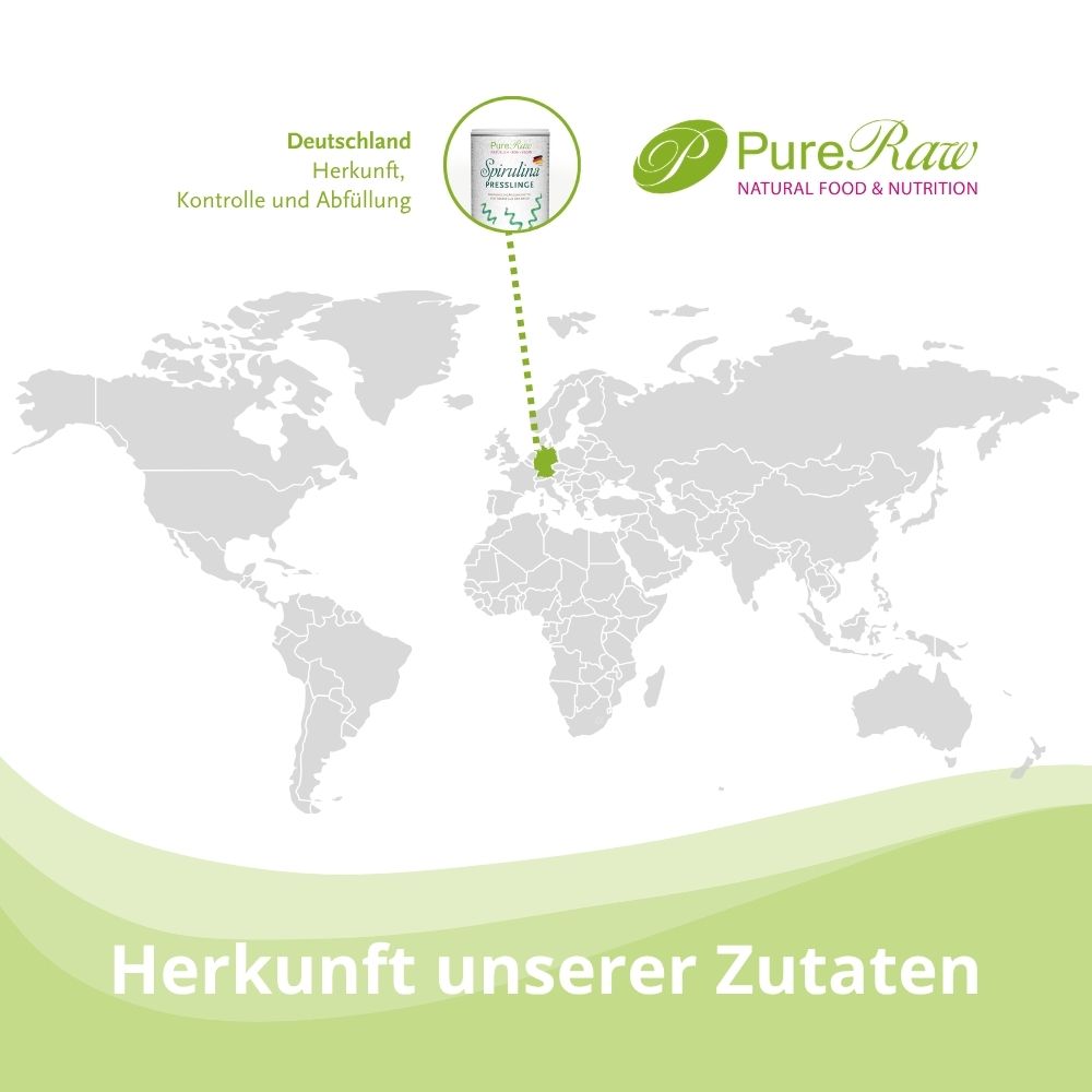 Herkunft der PureRaw Spirulina Presslinge aus Deutschland