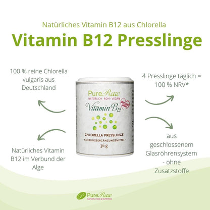 Natürliches Vitamin B12 aus Chlorella – vier Presslinge täglich