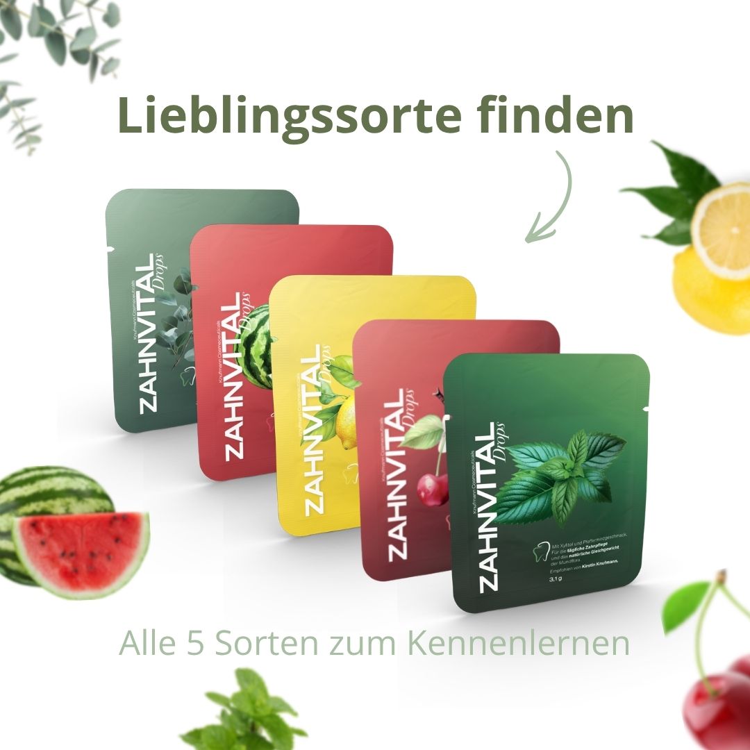 ZahnVital Drops Probierset 5 versch Geschmacksrichtungen je 1 Drop