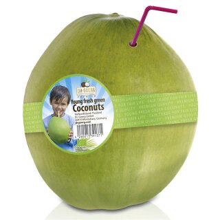 Kokosnüsse, junge grüne frische Bio-Trinkkokosnüsse (9er Box)