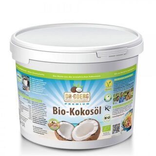 Kokosöl, Premiumqualität (Bio & Roh) 3 l