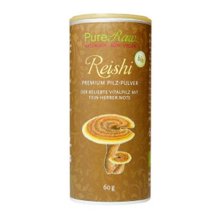 Reishi Pilz Pulver Premium (Ganoderma lucidum), (Bio & Roh)