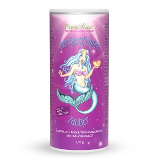Meerjungfrauen Zauber, natürlich pinke Trinkmischung mit Kalziumalge (Roh)