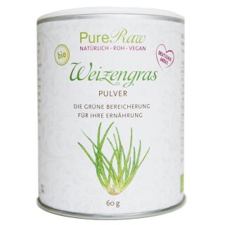 Weizengras Pulver (Bio & Roh) 60 g