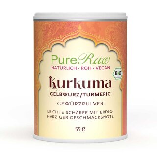 Kurkuma, gemahlen (Bio & Roh) 55 g
